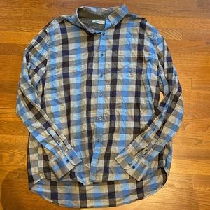 Kenneth Cole Reaction Blue/Gray checkered shirt